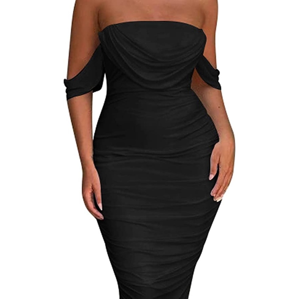 Sexy ruched bodycon sleeveless dress